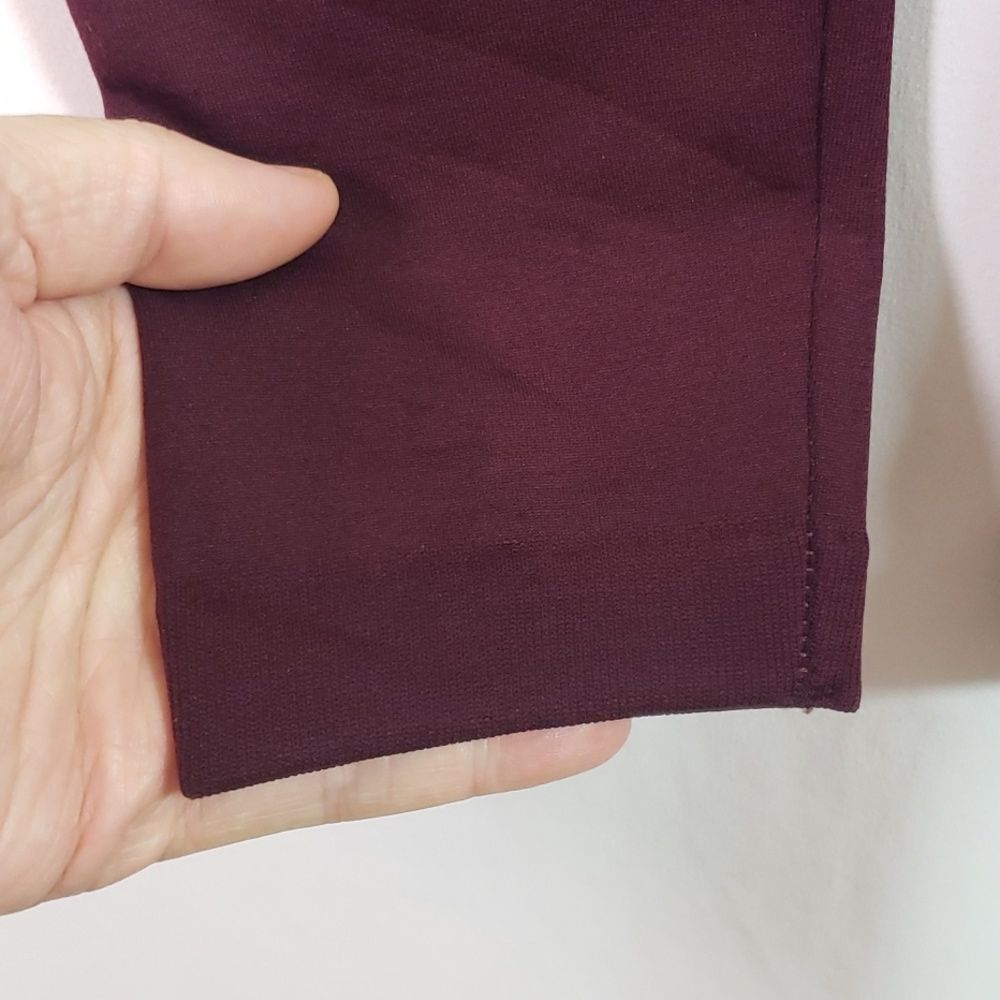 Sofra Long Free Size Burgundy Leggings (AF) - Picture 7 of 8